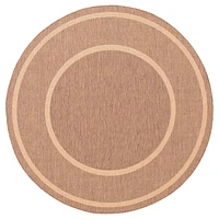 Tapis rond beige et brun clair « Sisal » - 79 po