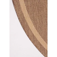 Tapis rond beige et brun clair « Sisal » - 79 po