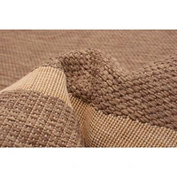 Round Sisal Beige and Tan Rug - 79"