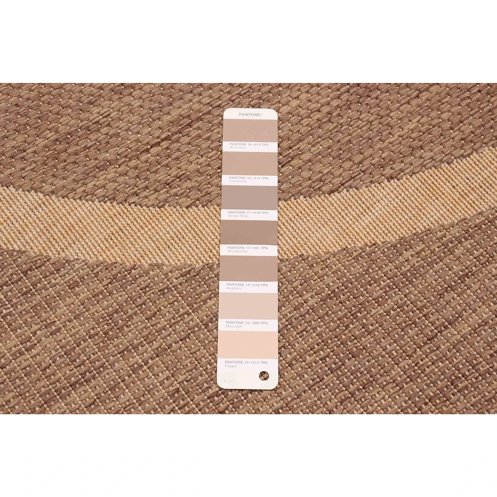 Round Sisal Beige and Tan Rug - 79"