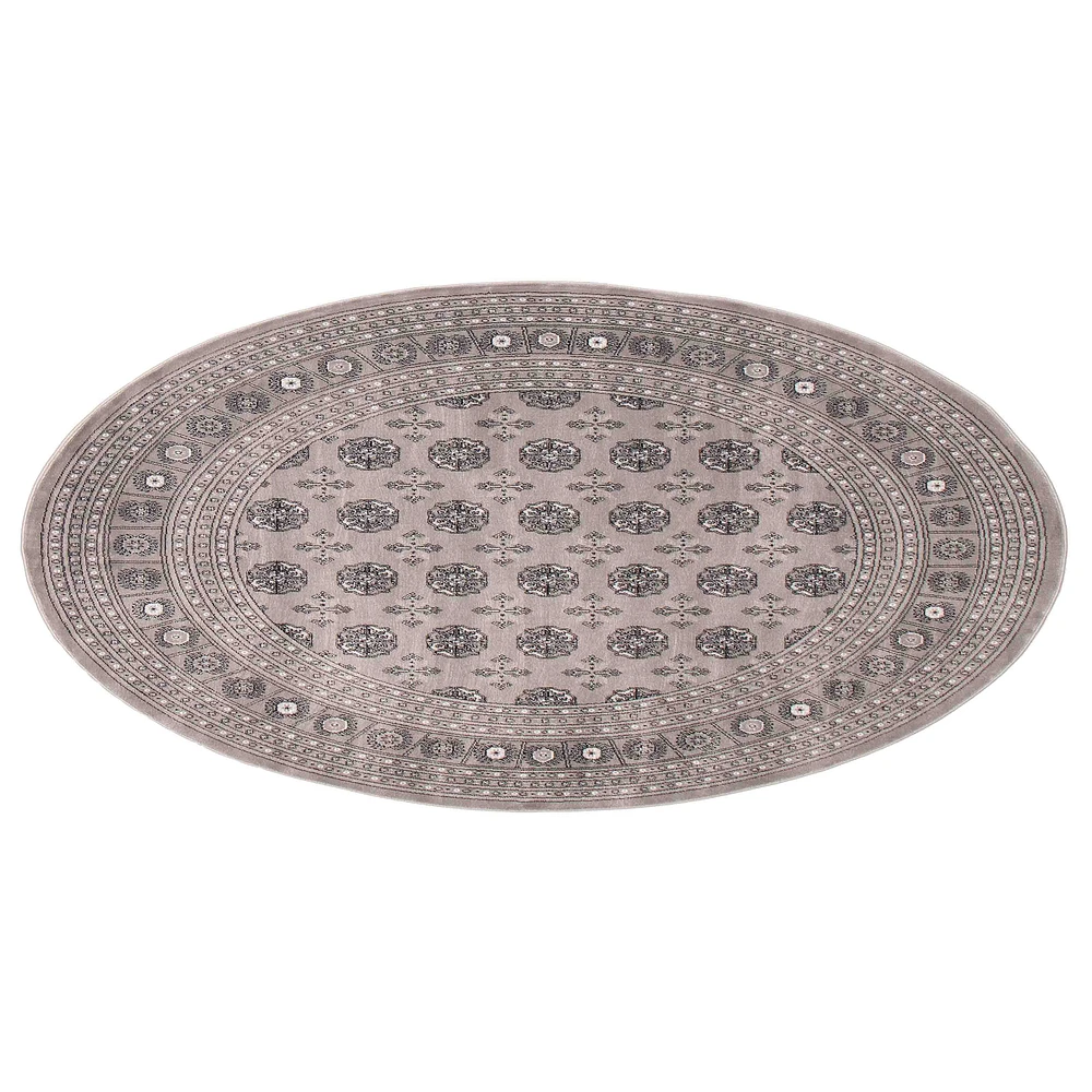 Tekke Grey Rug, Round 6'7" x 6'7"