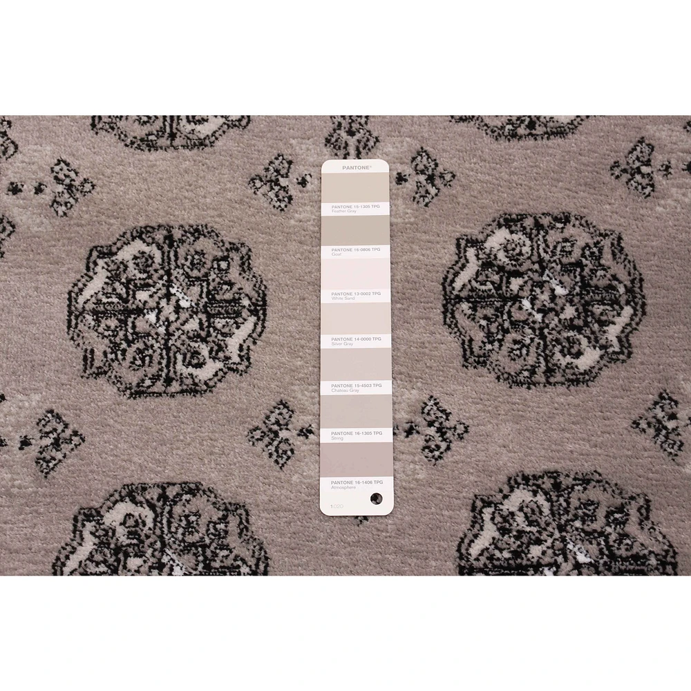 Tekke Grey Rug, Round 6'7" x 6'7"