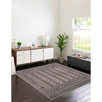 Tekke Grey Rug Square, 6'7" x 6'7