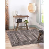 Tekke Grey Rug Square, 6'7" x 6'7