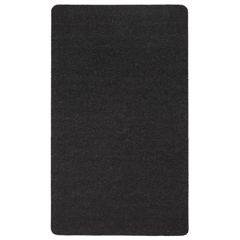 Hobnail Indoor/Outdoor Black Area Mat