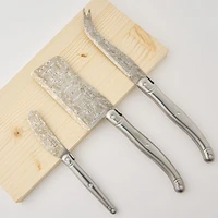 Jean Dubost Laguiole Decor Damas Cheese Knives Set, 3 pieces 