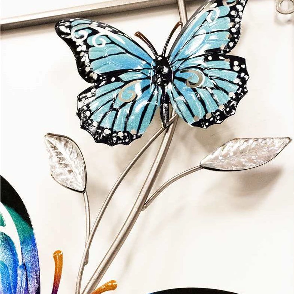 Wall Decor, Set of 2 - Frames with Butterfly and Flower 