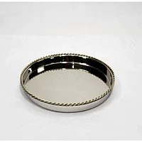 Elegance Round Tray with Twisted Border