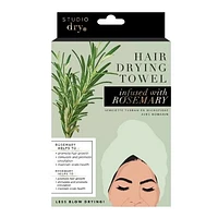 Hair Drying Towel Infused with Rosemary - Green