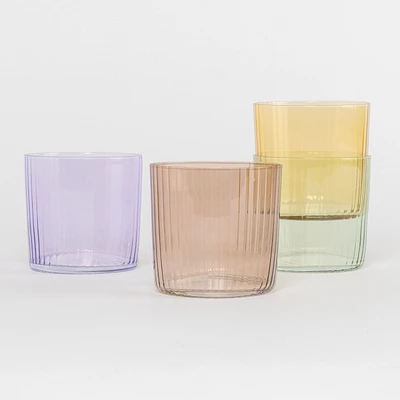 Deco Assorted Tumblers by Krosno, Set of 4