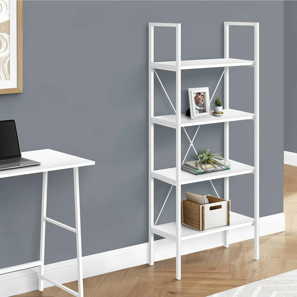 Risen Book Case 4 Tiers - White