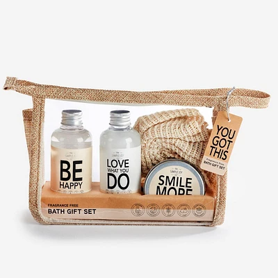 Fragrance Free Bath Gift Set, Set of 4