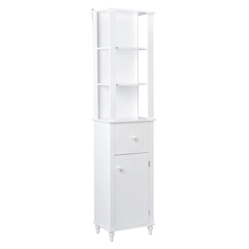 Alexa Tall Cabinet - White