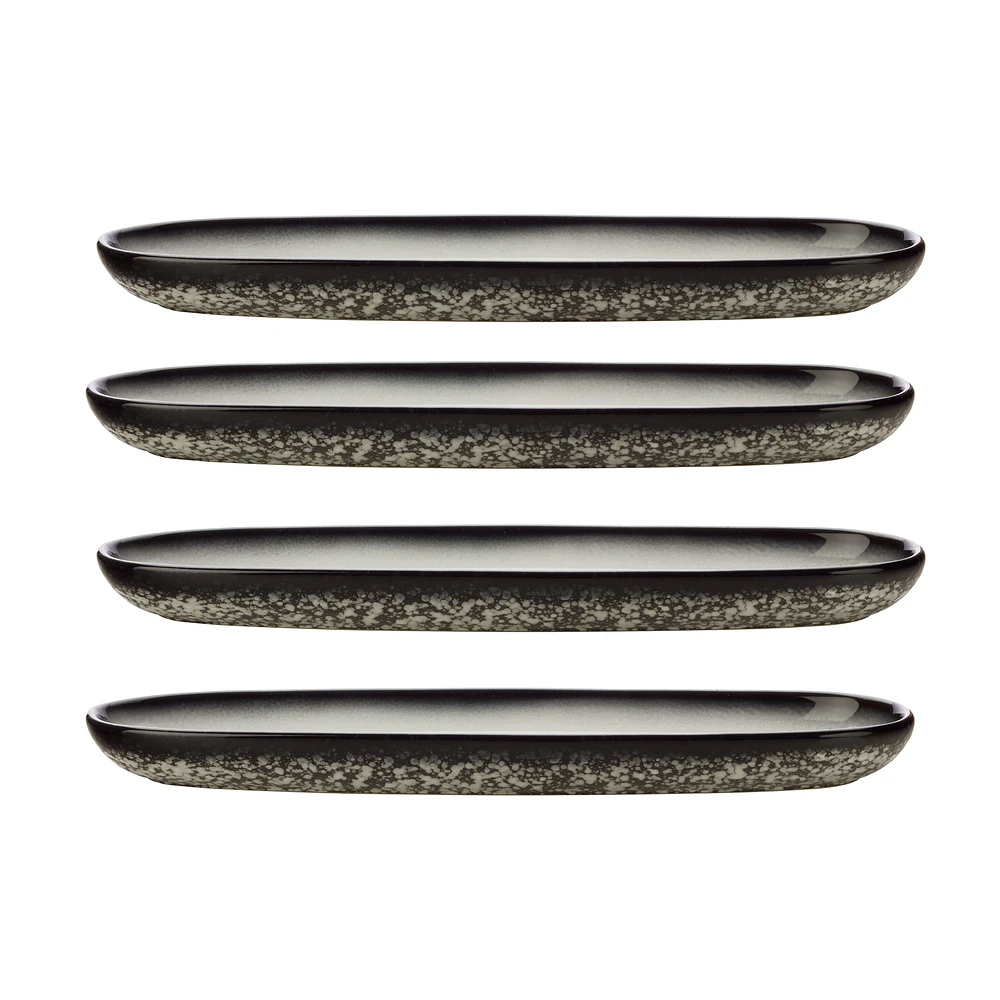 Maxwell & Williams Set of 4 Granite Platters - 40 x 12cm