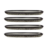 Maxwell & Williams Set of 4 Granite Platters - 40 x 12cm