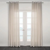 Imola Semi Sheer Jacquard Grommet Curtain