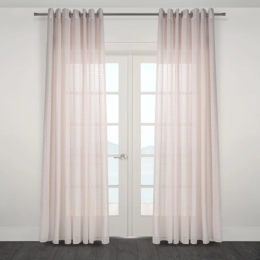 Imola Semi Sheer Jacquard Grommet Curtain