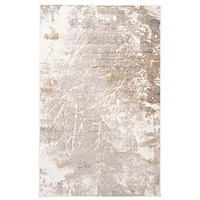 Tapis contemporain ivoire  « Storm »