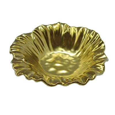 Elegance Gold Sunflower Bowl 11.5"