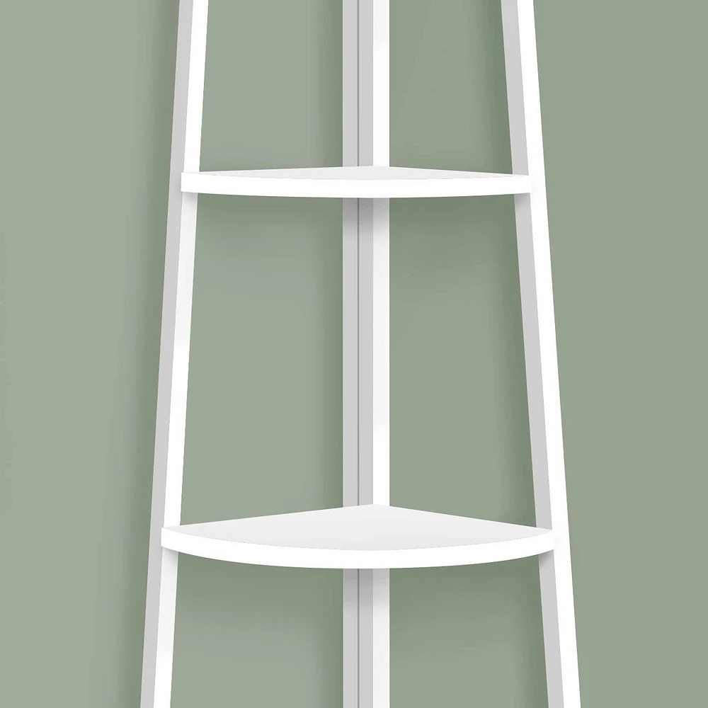 Rachelle Corner Piece 4 Tiers - 60" H, White