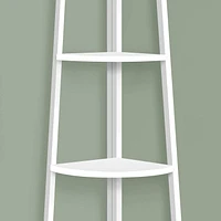 Rachelle Corner Piece 4 Tiers - 60" H, White