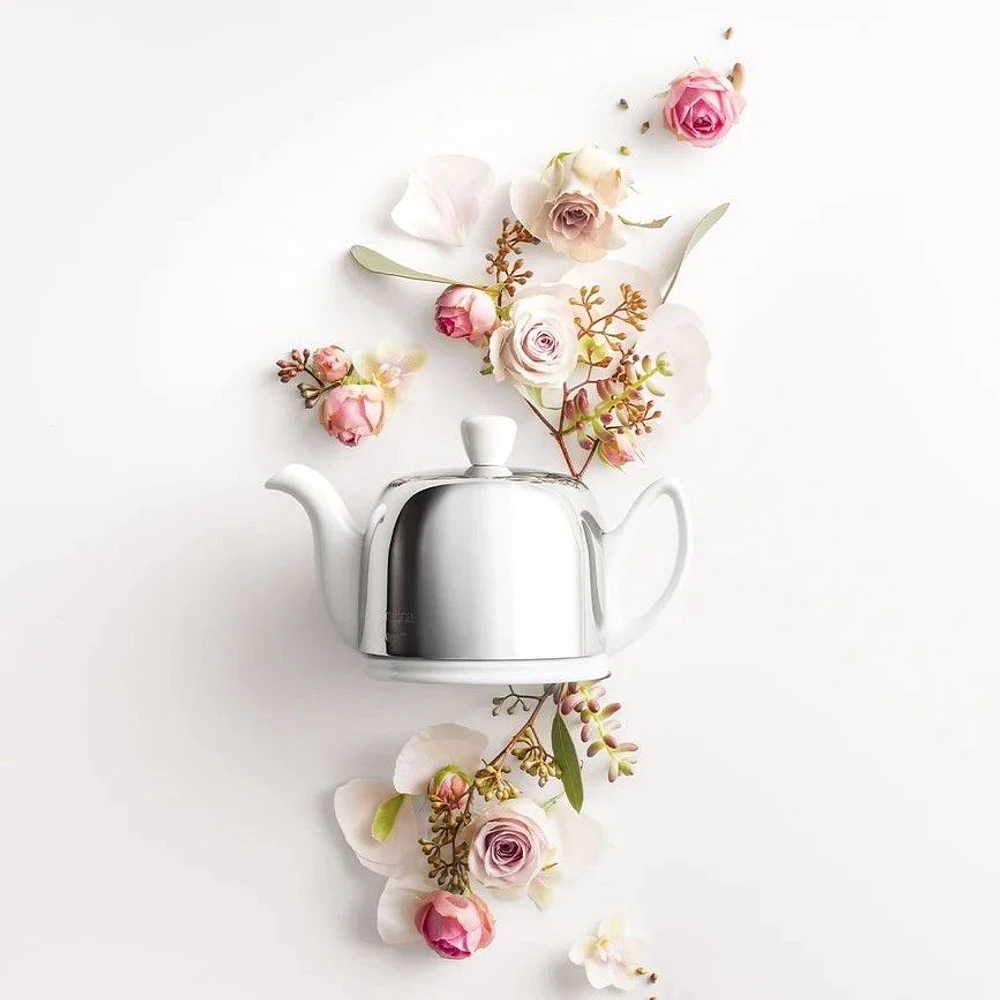 Degrenne Paris Salam White Teapot With Mirror Lid