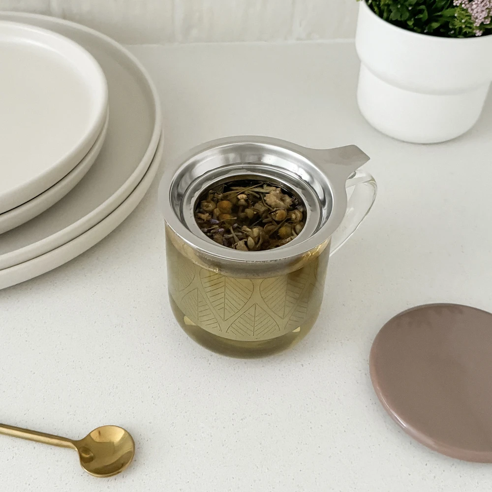 Tasse à infuser « Minima Eva » avec couvercle brun par Viva