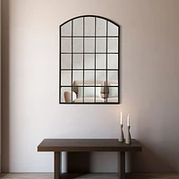 Ordain Matte Black Metal Mirror
