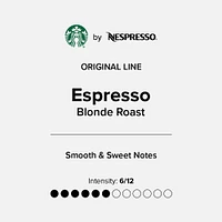 Starbucks® Blonde Espresso Roast capsules for Nespresso® Original Line