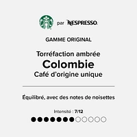 Capsules Starbucks® café d'origine unique Colombie pour Nespresso® Original