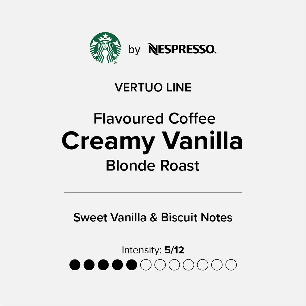 Starbucks® Creamy Vanilla Capsules for Nespresso® Vertuo