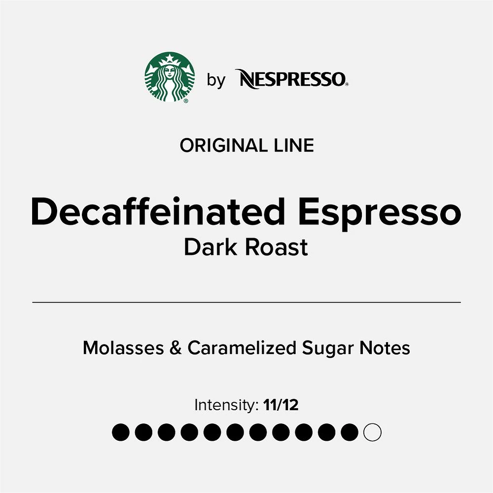 Starbucks® Decaffeinated Espresso Roast Capsules for Nespresso® Original Line