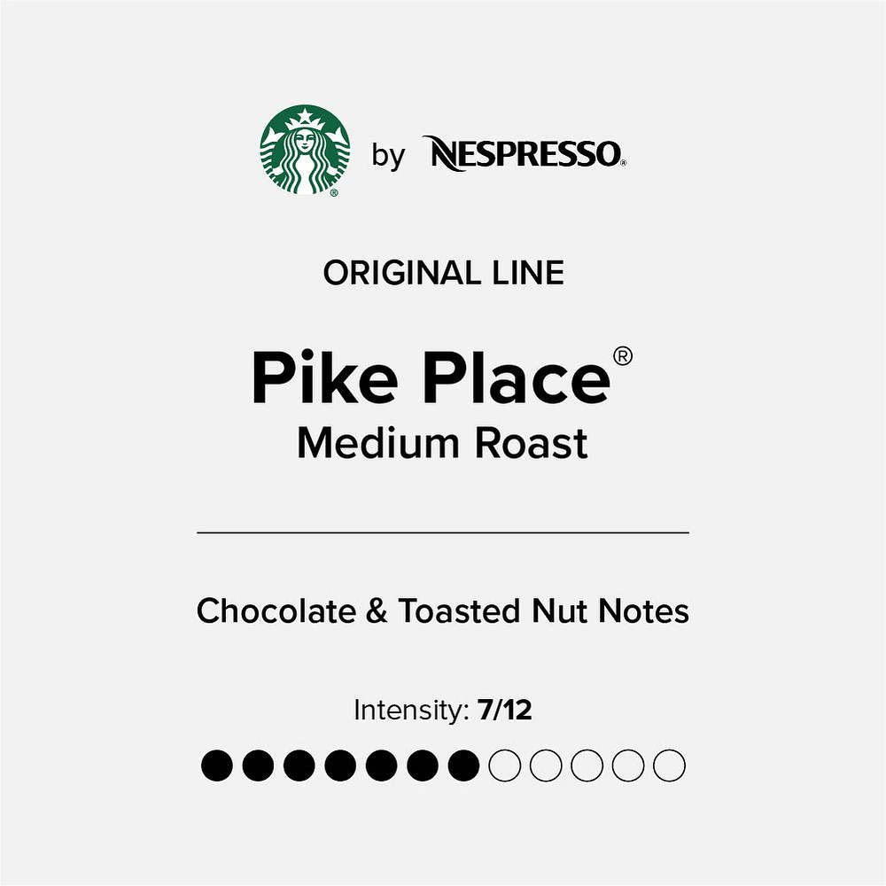 Starbucks® Pike Place® Medium Roast Capsules for Nespresso® Original Line