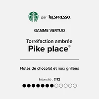 Capsules Starbucks® torréfaction Pike Place® pour Nespresso® Vertuo