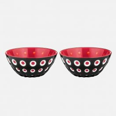 Ensemble de 2 bols « Le Murrine » noirs / rouges (12 cm)