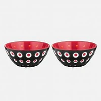 Ensemble de 2 bols « Le Murrine » noirs / rouges (12 cm)