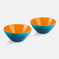 Ensemble de 2 bols « My Fusion » bleus / oranges (12 cm)