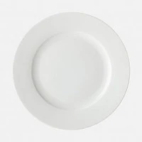 Ensemble de 4 assiettes à dîner « White Basics » avec rebord