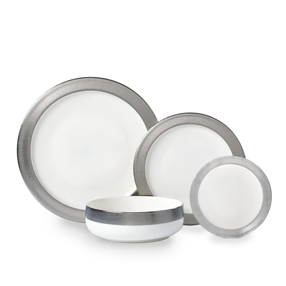Brilliant Glory Silver 24-Piece Dinnerware Set