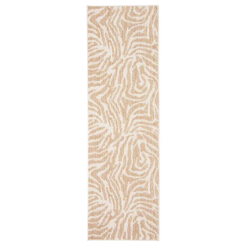 Zendaya tapis taupe contemporain