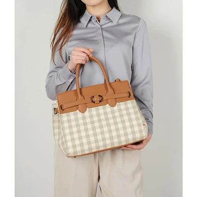 Maude Top Handle Shoulder Bag - Plaid