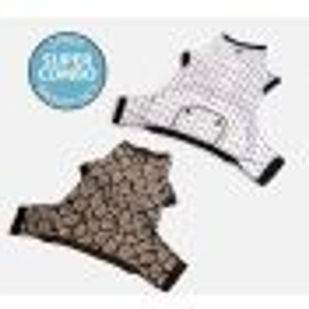 Dog's Pack of 2 Pyjamas by SilverPaw - Polka Dots and Snakeskin Prints