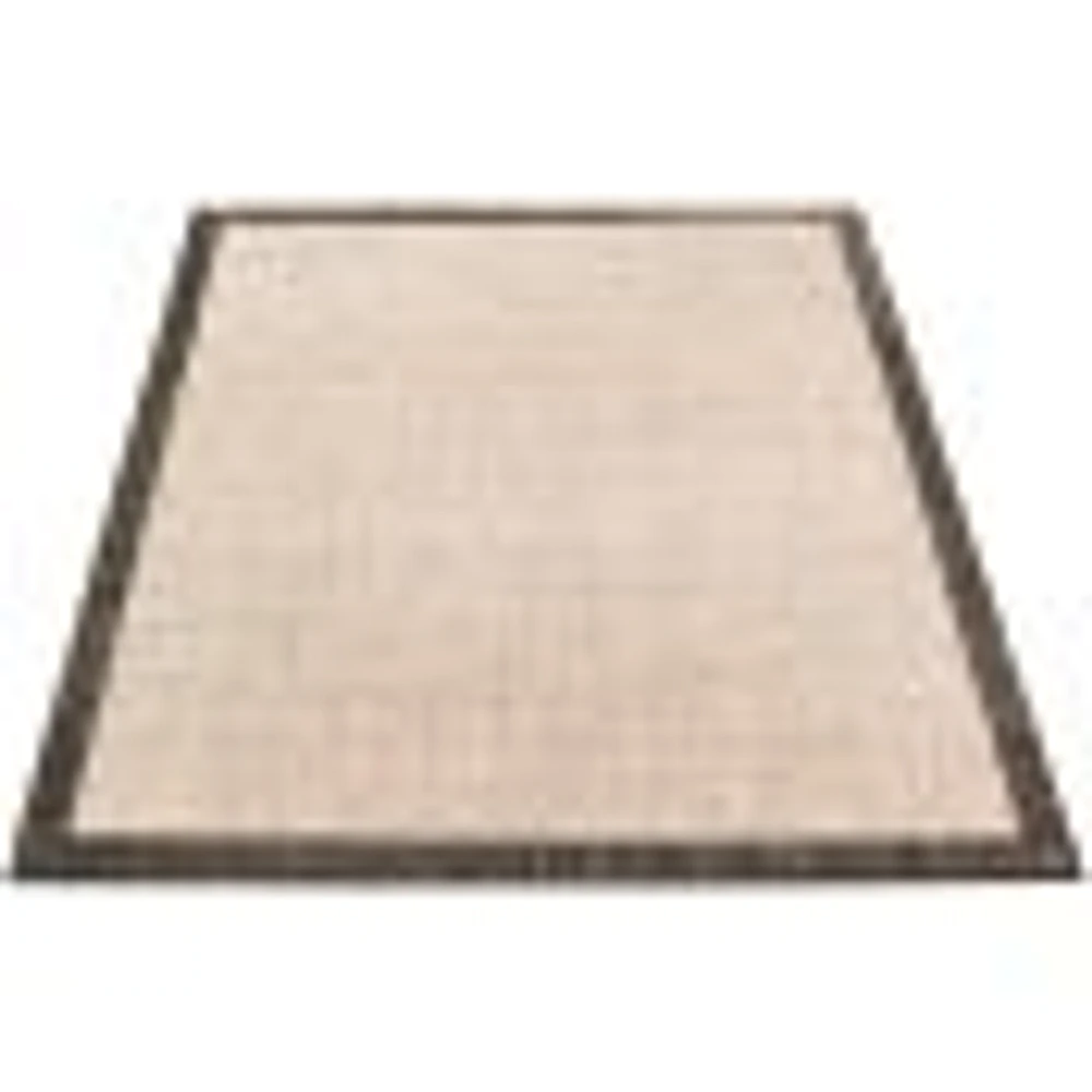 Tapis Rattan Classic Argent-noir