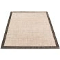 Tapis Rattan Classic Argent-noir