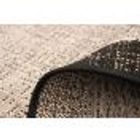 Tapis Rattan Classic Argent-noir