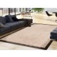 Tapis Rattan Classic Argent-noir