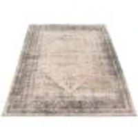 Tapis Raina gris foncé, ivoire