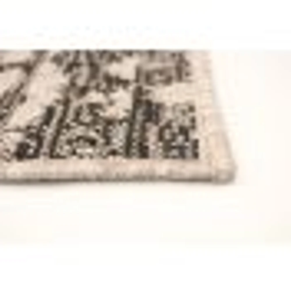 Rattan Look Safari Silver-Black Rug