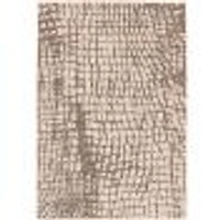 Rattan Look Safari Silver-Black Rug