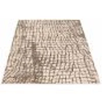 Tapis Rattan Safari Argent-noir